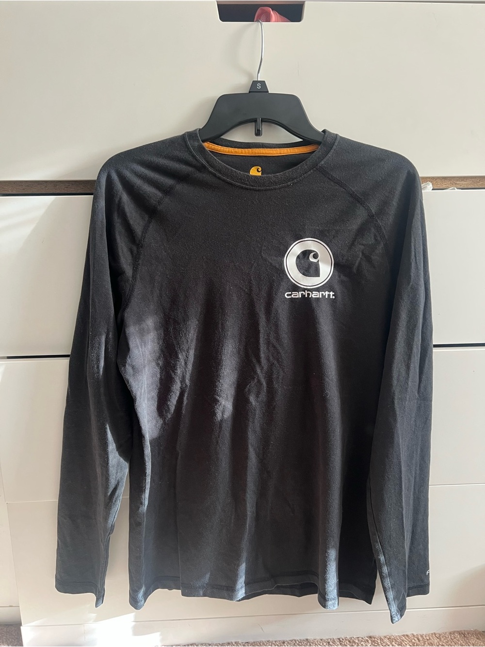 Carhartt Men's Long-Sleeve Logo Tee — Black